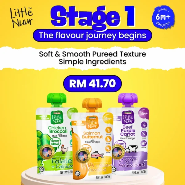 Little Nuur (Stage 1 | 6M+ & 7M+) – Trio Flavour Pack